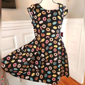 Ixia donut modcloth fit and flare dress size XL juniors